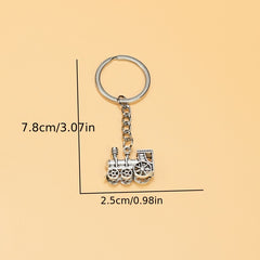 Retro Style Locomotive Keychain Keyring Pendant Ornament