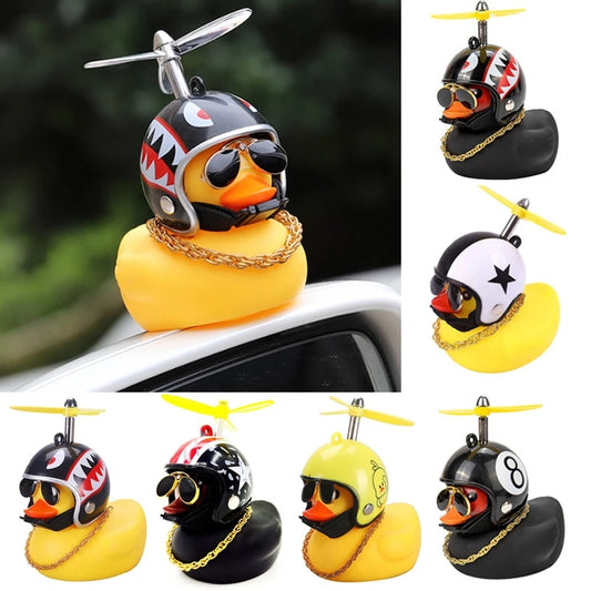 Yellow Duck Helmet Sunglasses Duckling Car