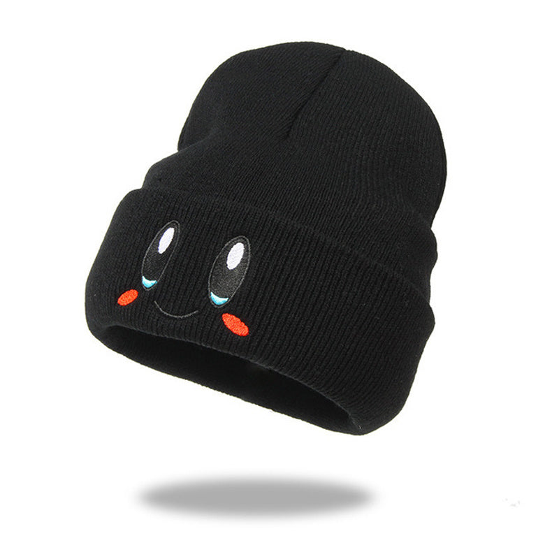 Cartoon Embroidery Beanie Hat Candy Knit Warm Skull Cap