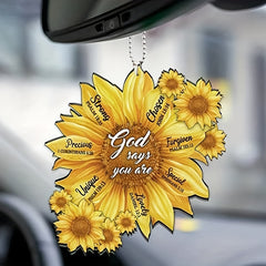 Sunflower Acrylic Car Ornament Festive Home Decoration