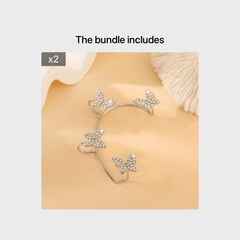 Sparkle Butterfly Ear Clip Temperament Jewelry For Women Girls