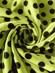  Polka Dot V-Neck Dress With Belt