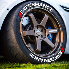 8Pcs Car Tire Letter Stickers PERFORMANCE 3D Waterproof PVC