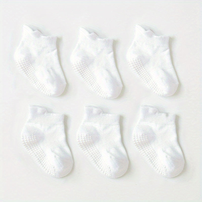 6pairs Baby's Cotton Non-slip Floor Socks for Toddler Boys Girls