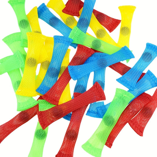 10pcs Fidget Toy Woven Mesh Tube Compression Decompression Adult Decompression