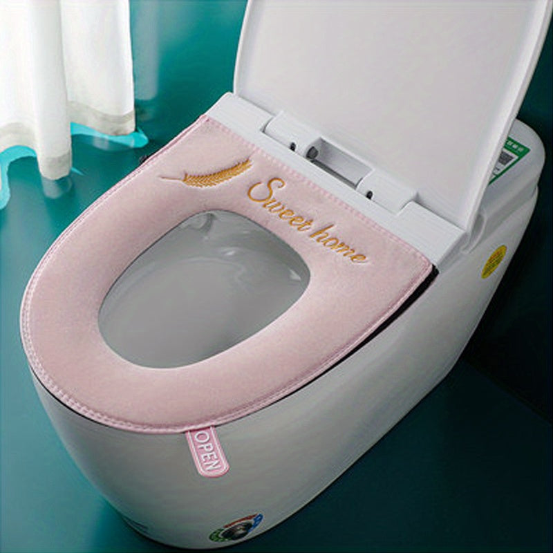 Thickened Plush Toilet Seat Cover Washable Toilet Pad