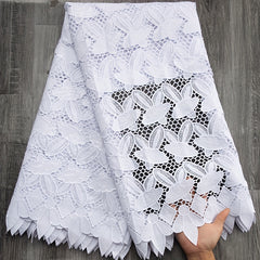 1pc African Guipure Cord Lace Fabric 4.57m for Wedding Party Dresses