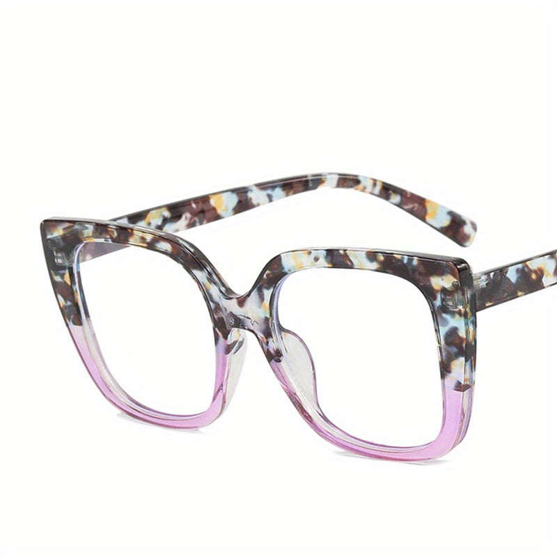 Y2K Clear Lens Glasses Unisex Block Decorative Eyewear