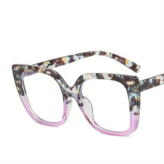Y2K Clear Lens Glasses Unisex Block Decorative Eyewear