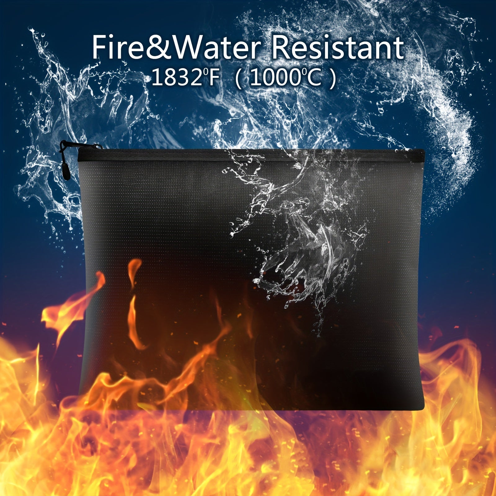 Fireproof Document Bag Double sided Waterproof Document Holder