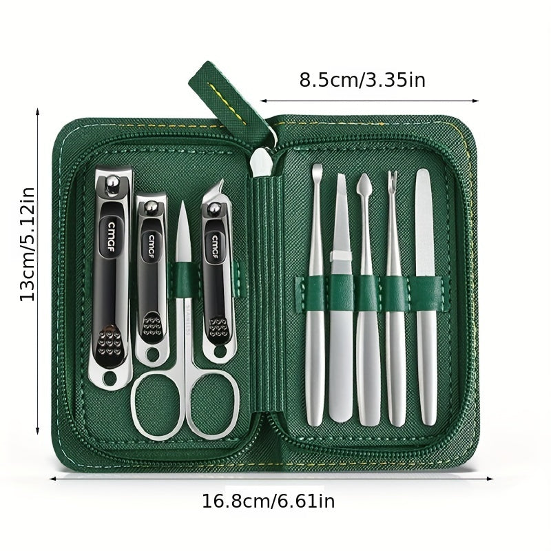 9pcs Nail Clippers Fingernail & Toenail Cutter Manicure Tool