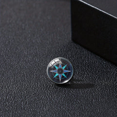 Compass Time Gem Buckle Shirt Suit Accessories