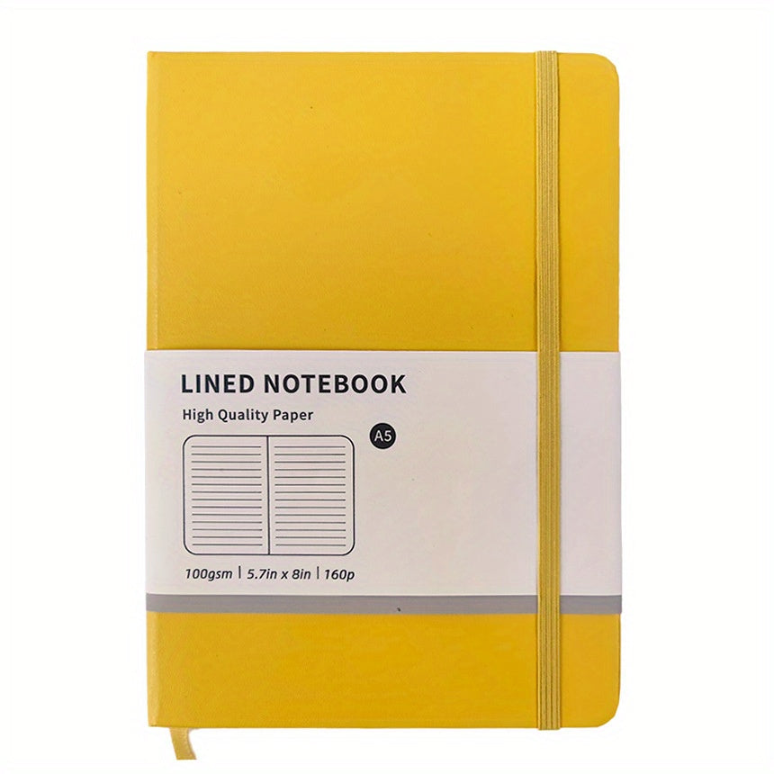 Macaron A5 Hardcover Notebook Horizontal Line Inner Page Strap 80 Sheets