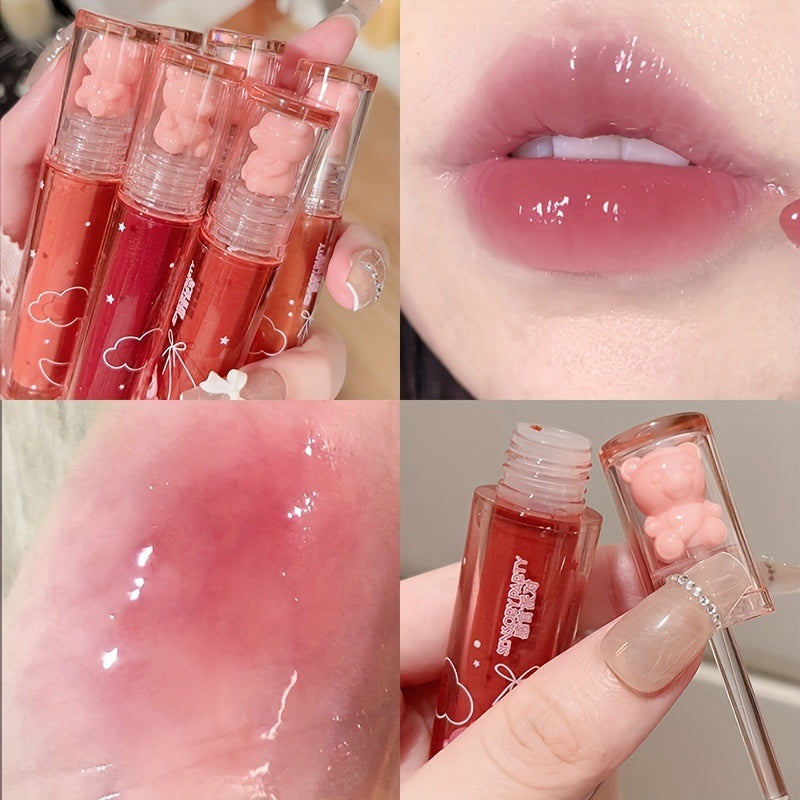 6 Colors Sparkling Lip Glaze Long Lasting Fuller Lip Tint Mirror Dewy Finish