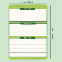 AMIBOX Word Builder Board Double Sided Activity Sheets with Markers