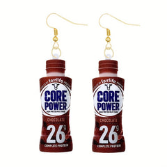 Funny Biscuit Chip Chocolate Dangle Earrings Acrylic Jewelry
