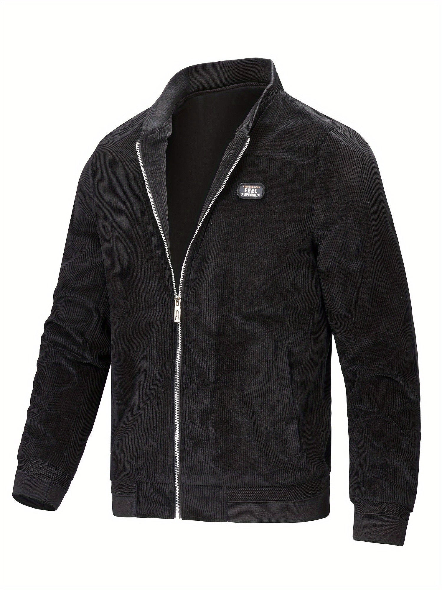 Men's Corduroy Varsity Jacket College Windbreaker