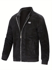 Men's Corduroy Varsity Jacket College Windbreaker