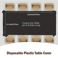 Rectangle Tablecloth Plastic Table Cover Home Decor