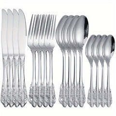 Modern Stainless Steel Cutlery Set, 24pcs