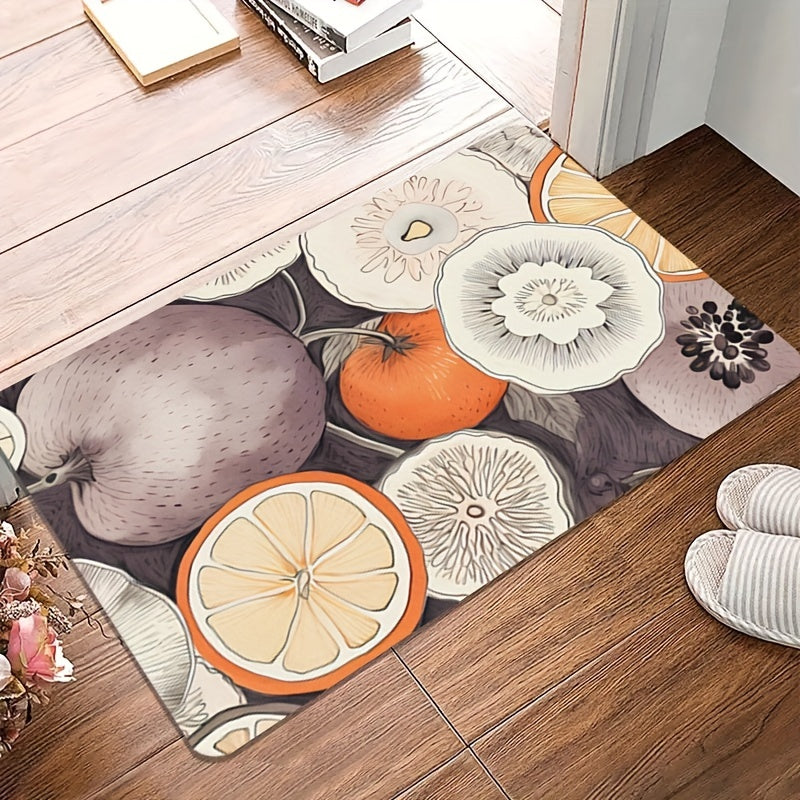 Fruit Pattern Kitchen Mat Non Slip & Waterproof