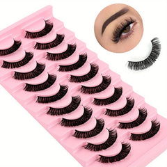 10 Pairs 4D Curly False Eyelashes Natural Volume Fluffy Charming Makeup Lashes