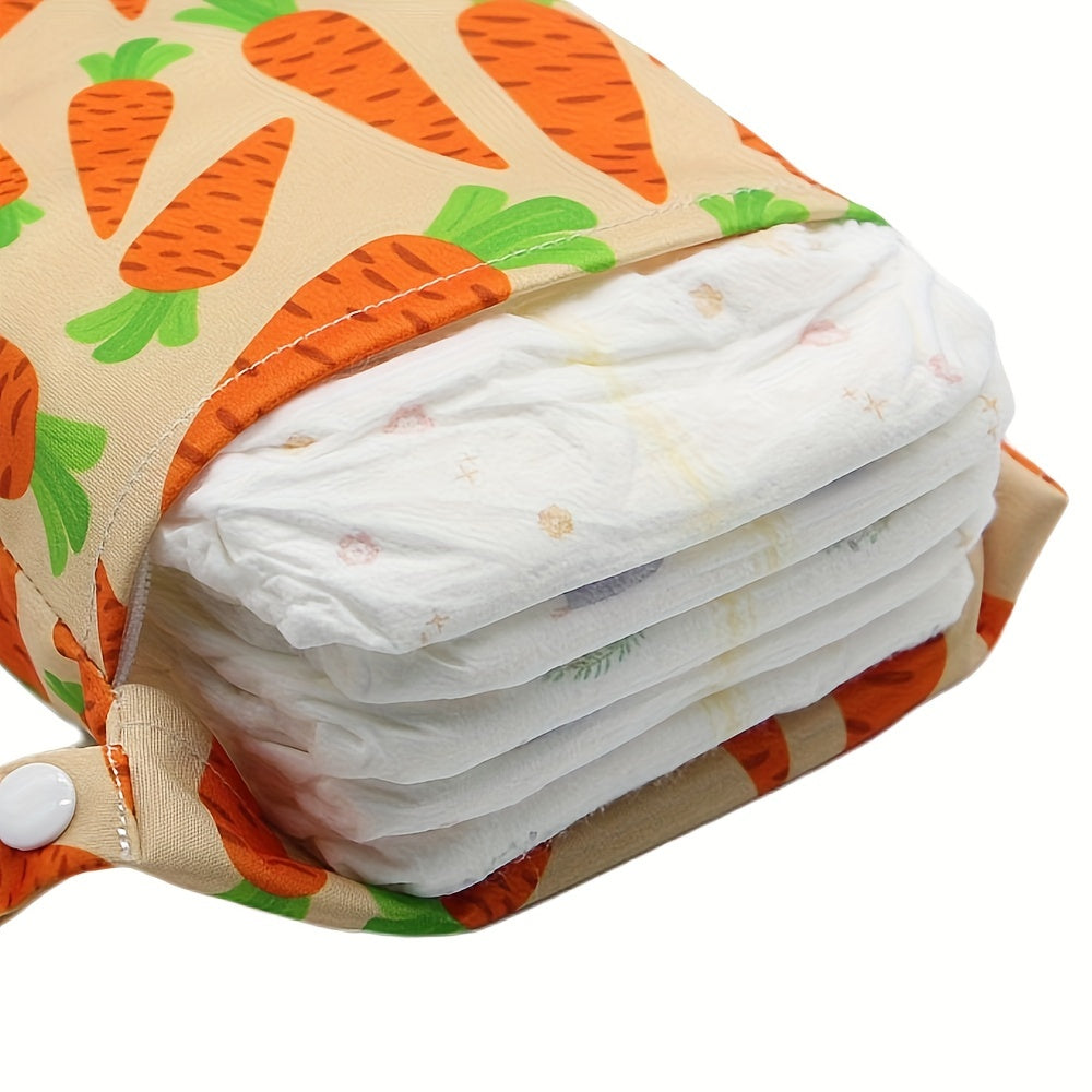 Carrot Print Small Reusable Wet Bag