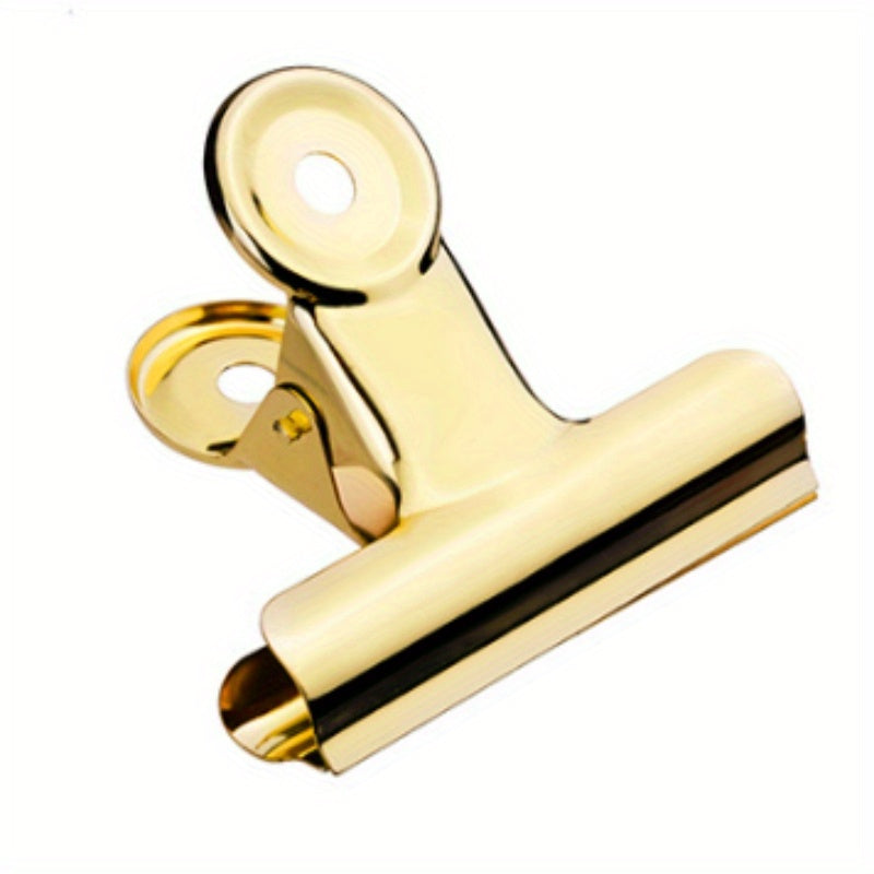 15pcs Rose Golden 22mm Round Stainless Steel Stationery Clip Set