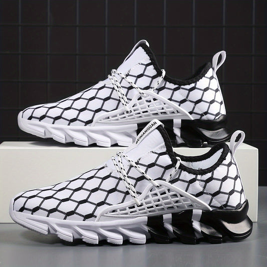 Men's Blade Sneakers Casual Breathable Shock Absorption Lace up Shoes