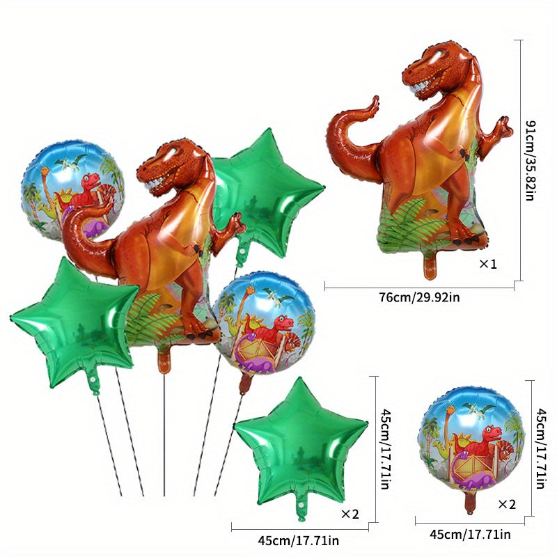 5pcs Dinosaur Set Party Balloons Decoration
