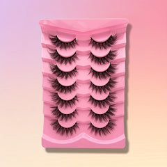 7 Pairs 3D Silk False Eyelashes Natural Dramatic Thick Slender Lashes