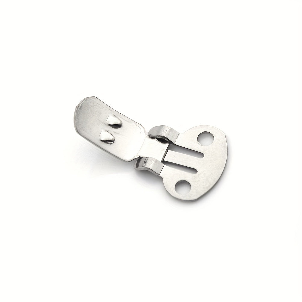 10Pcs Stainless Steel Flower Shoes Clips DIY Craft Buckles Silvery