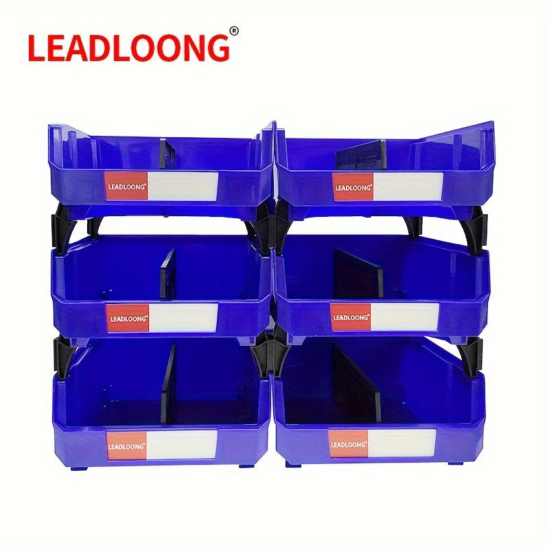 6pcs Stackable Tool Storage Bin Combinable Tools Organizer Box