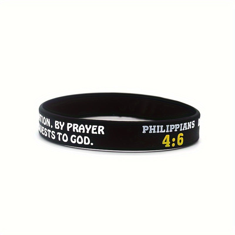 4pcs Greek Quotes Silicone Bracelet