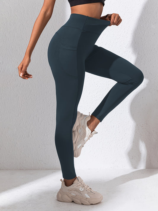 High Stretch Seamless Yoga Leggings With Side Pocket