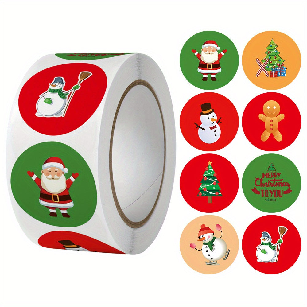 500pcs Cartoon Christmas Theme Gift Label Stickers Self adhesive Paste Stickers