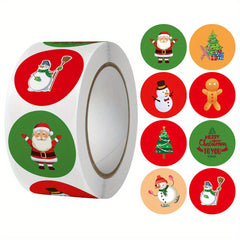 500pcs Cartoon Christmas Theme Gift Label Stickers Self adhesive Paste Stickers