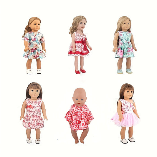 Princess 18 Inch Doll Dress Set Assorted Colors Polyester Fiber for 45 Dolls