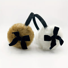 Festive Bow Earmuffs for Women