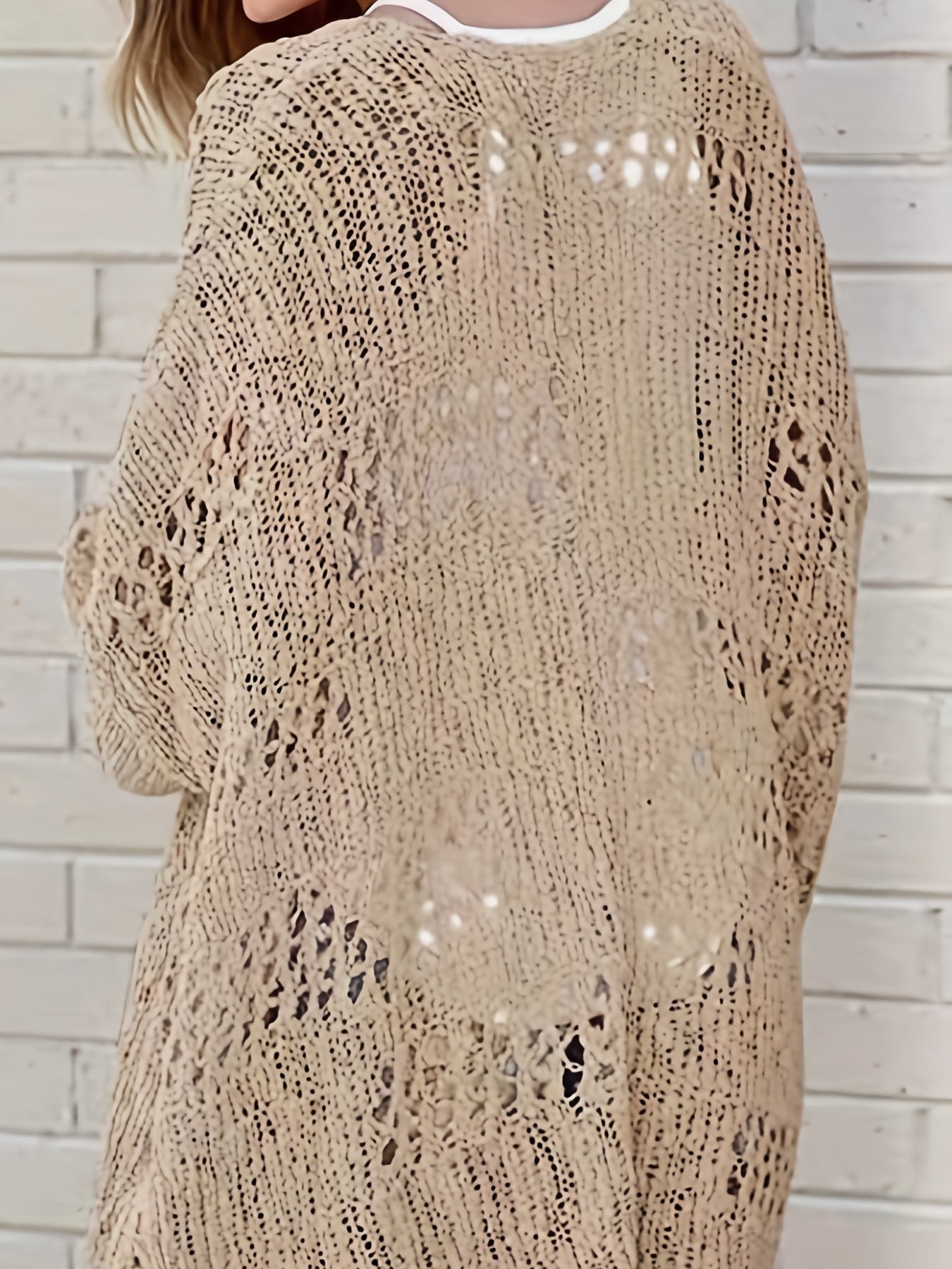 Boho Knitted Cardigan with Cut Out Detail