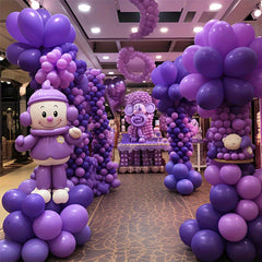 120 Dark Purple Latex Balloons for Party Decorations
