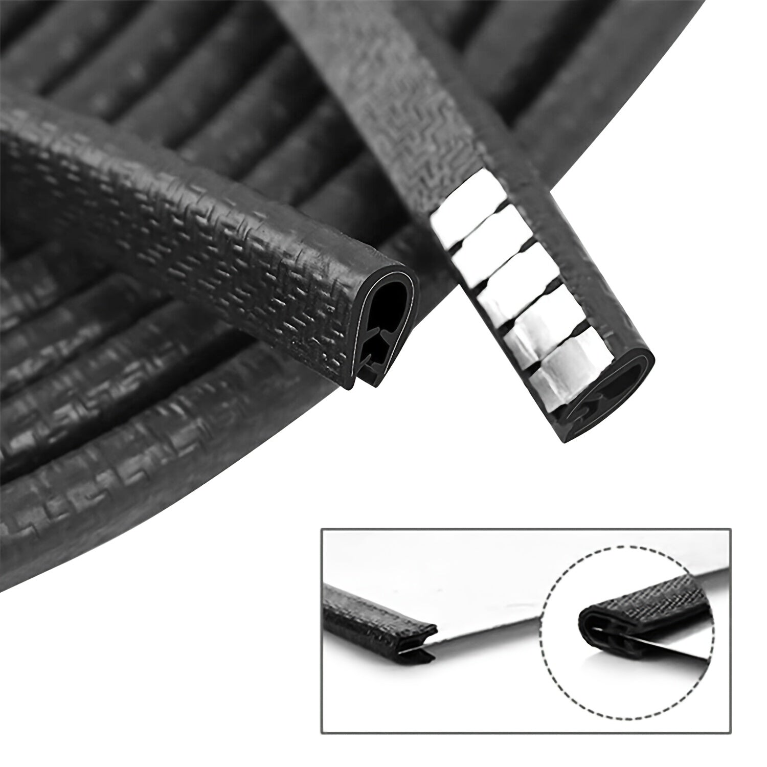 1pc 20ft 6m Car Door Edge Guard Molding Trim Rubber Edge Strip Seal Prot