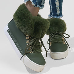 Women's Non-slip Thickened Zipper Snow Boots