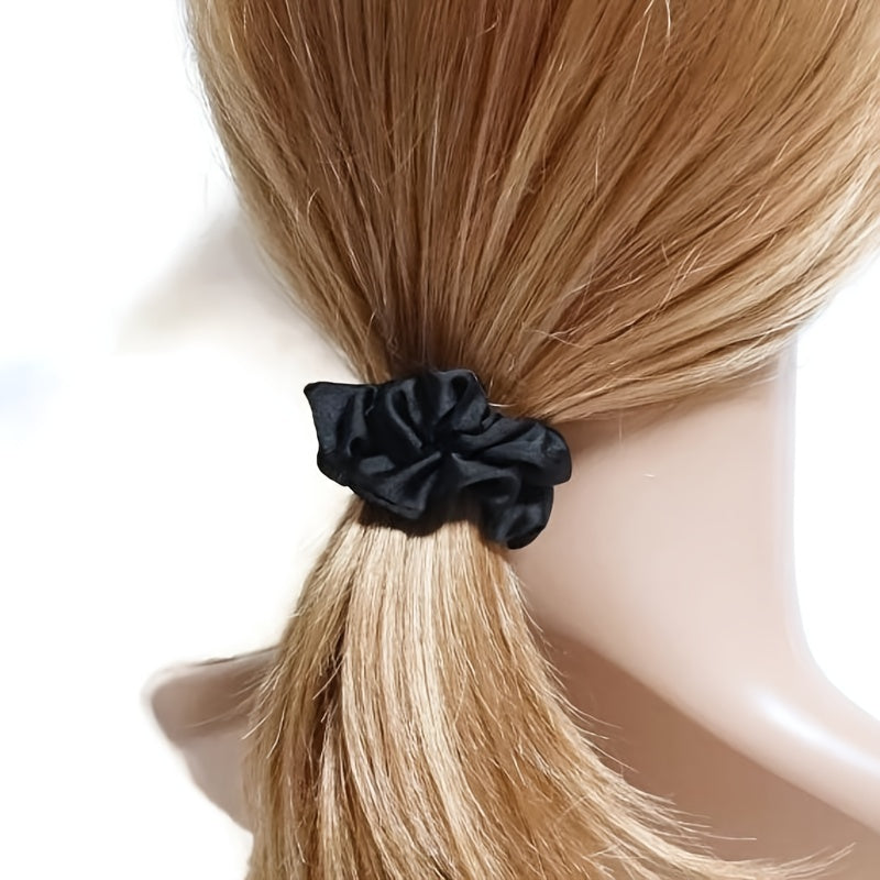 10pcs Plant Dyed Thin Silk Scrunchies Natural Hair Tie