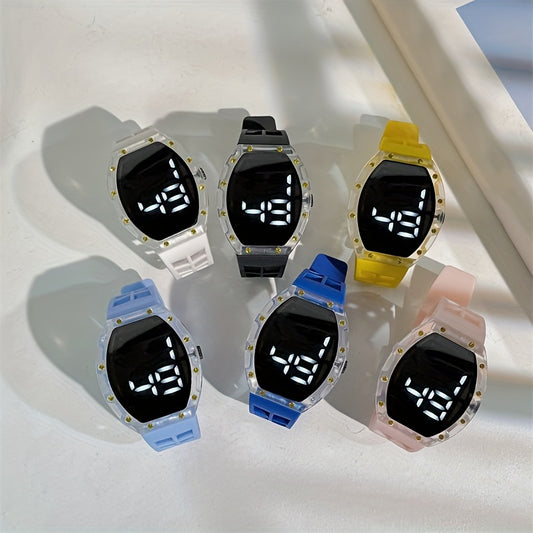 Men's Square LED Display Sports Watch