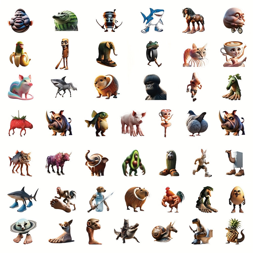 50pcs TungTungTungSahur Meme Stickers for Phones Laptops Toolboxes