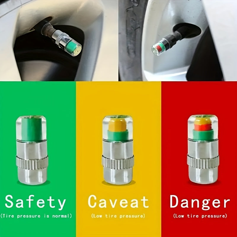 4pcs Car Tire Pressure Monitoring Valve Cap Sensor