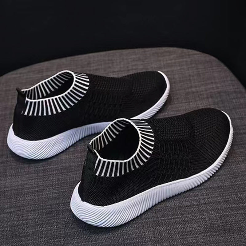 Women's Knit Slip on Athletic Walking Shoes Comfortable & Breathable