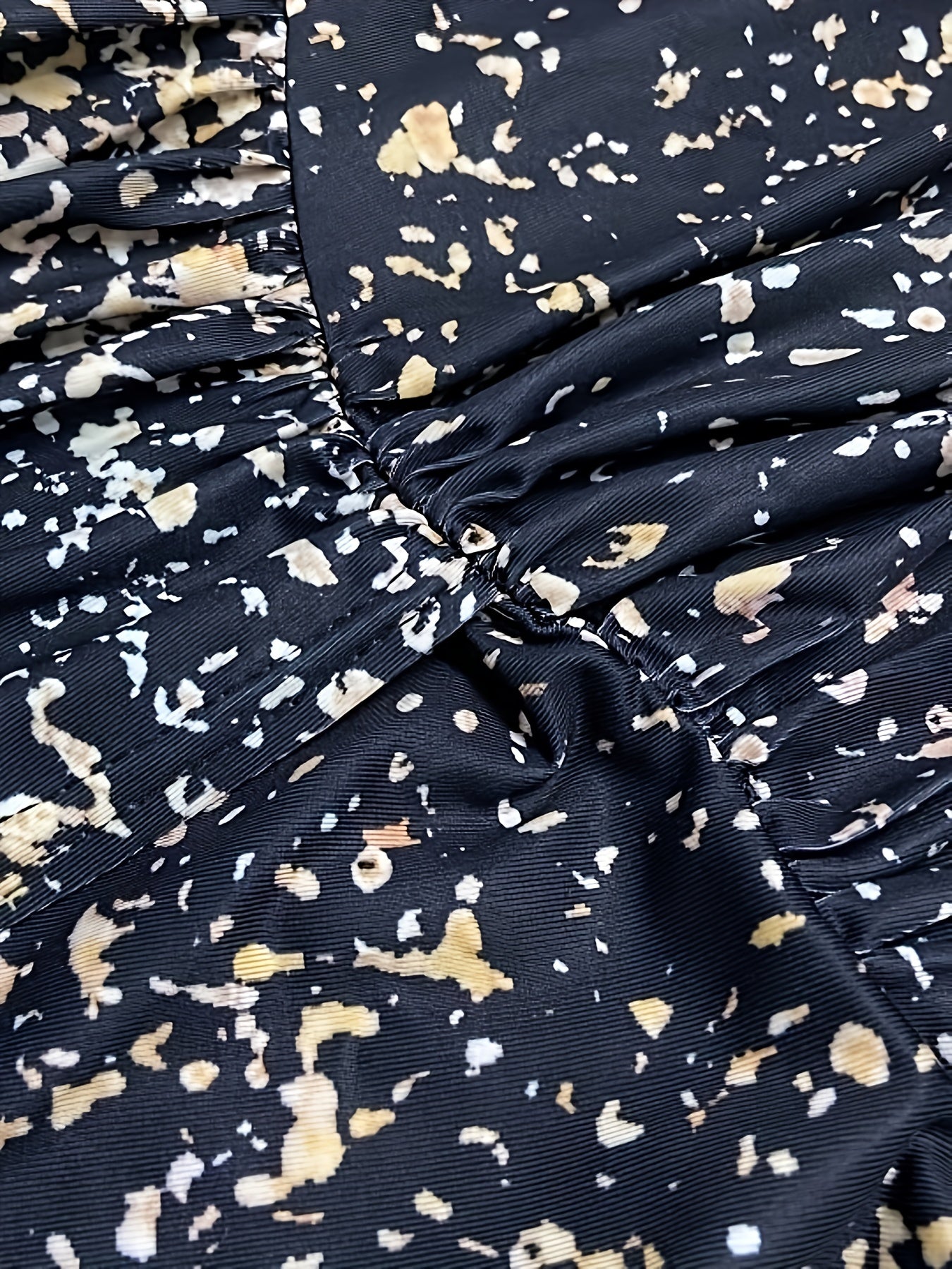  Sexy Dress Women's Plus Splash Print One Shoulder
