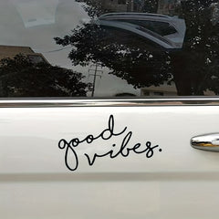 Good Vibes Car Sticker Set - Front & Rear Glass Body Pull Stickers